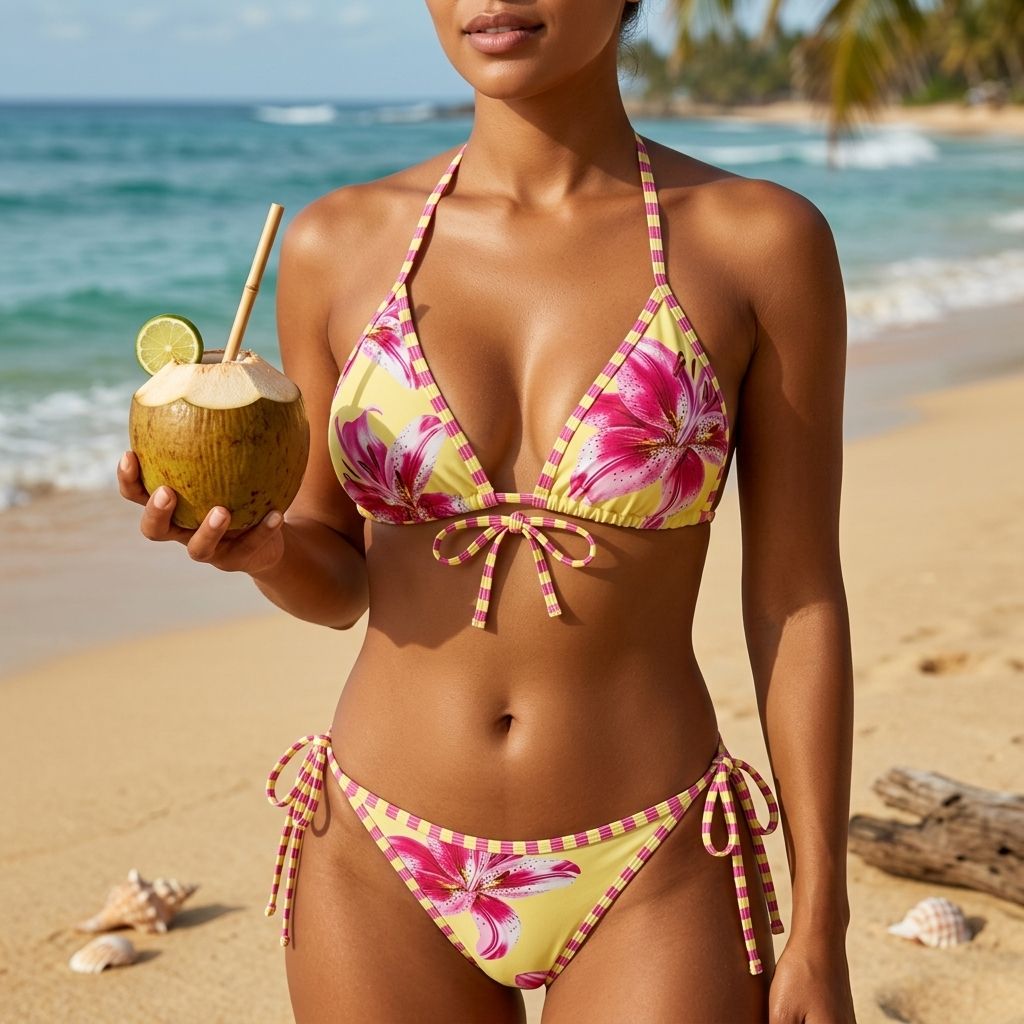 The St. Barts Lily Triangle Bikini Set