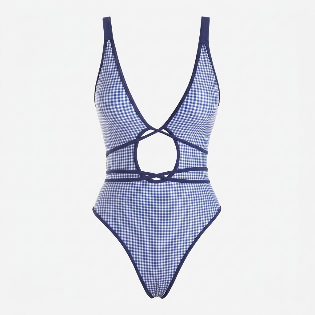Biarritz Gingham Cutout One-Piece