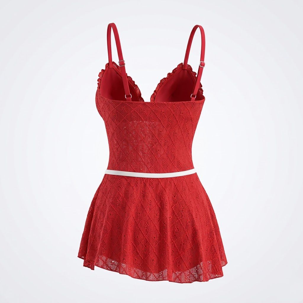 Valencia Eyelet Skirted Swim Set